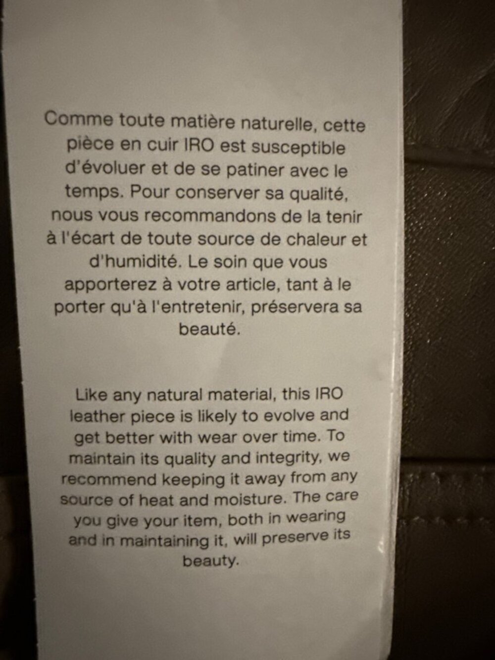 IRO Paris baki wide leather pants Ankle length Brown Size 32 New with Tag - Picture 7 of 7